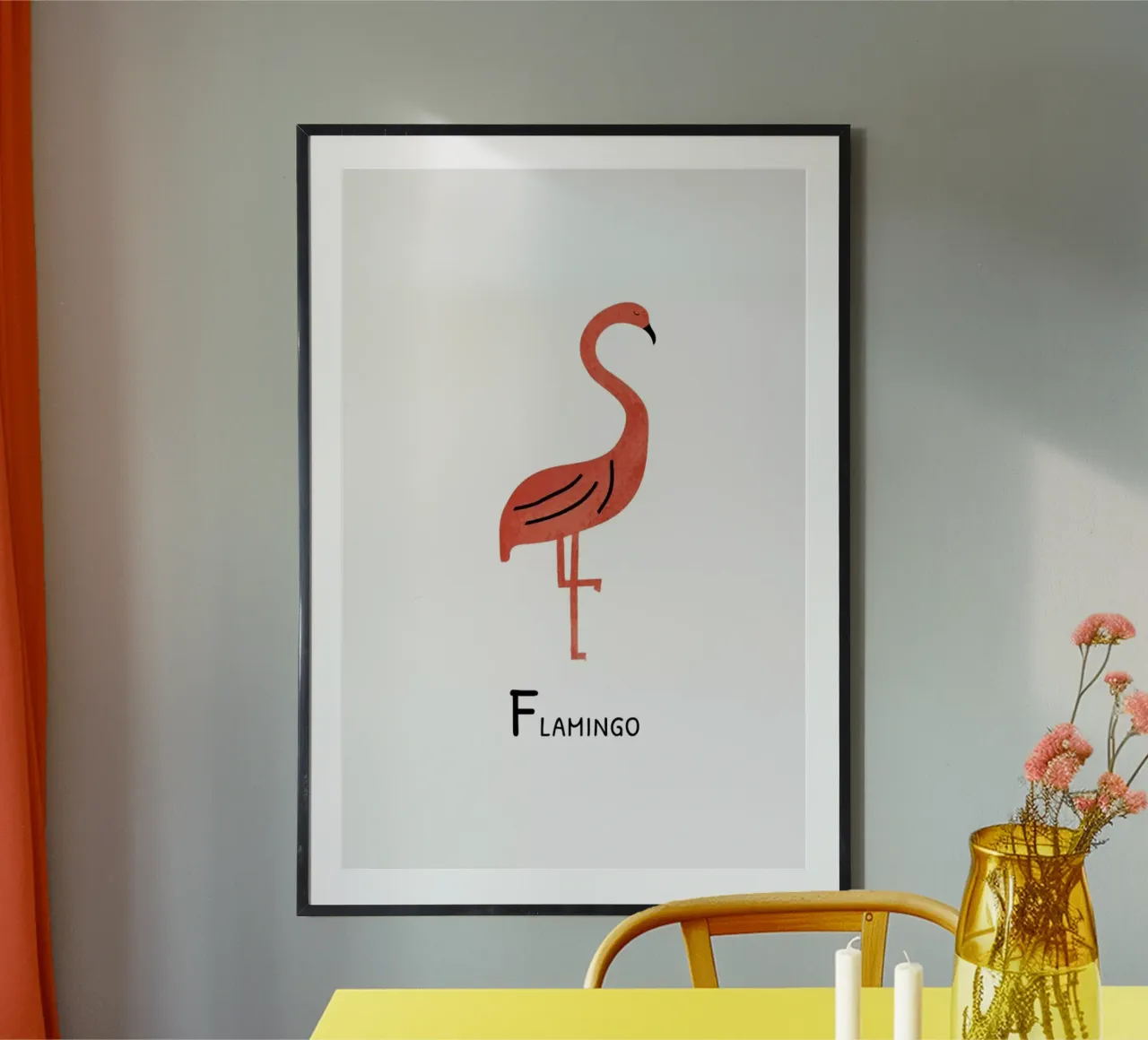 Flamingo poster da Little Flourishes