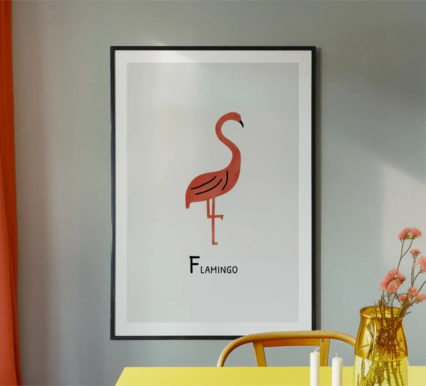 Flamingo poster de Little Flourishes