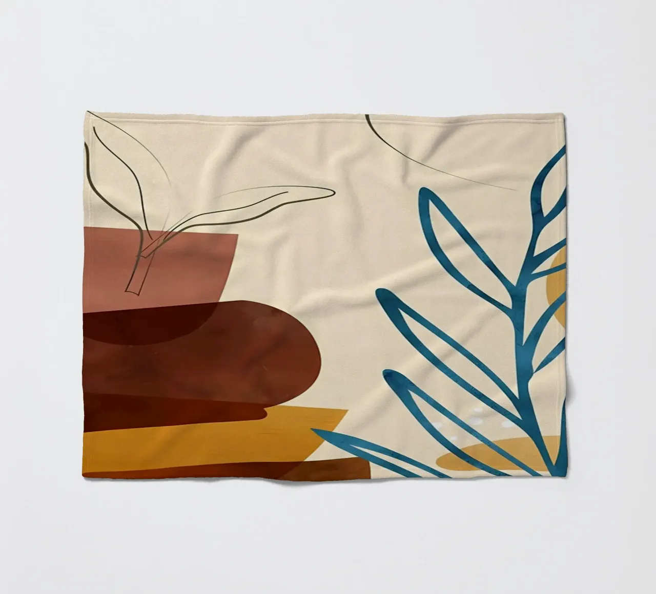 ASTRATTO ORGANICO 05A coperta in pile da Rebecca Clark Wyrick