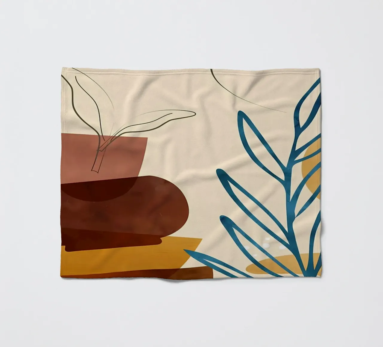 ASTRATTO ORGANICO 05A coperta in pile da Rebecca Clark Wyrick