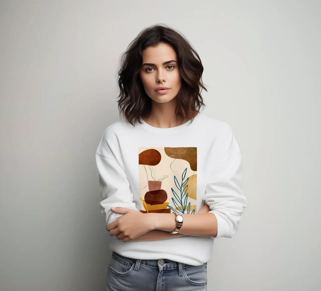 ORGANIC ABSTRACT 05A sweatshirt by Rebecca Clark Wyrick