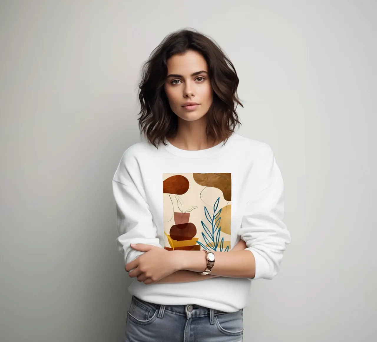 ORGANISCH ABSTRACT 05A sweatshirt van Rebecca Clark Wyrick