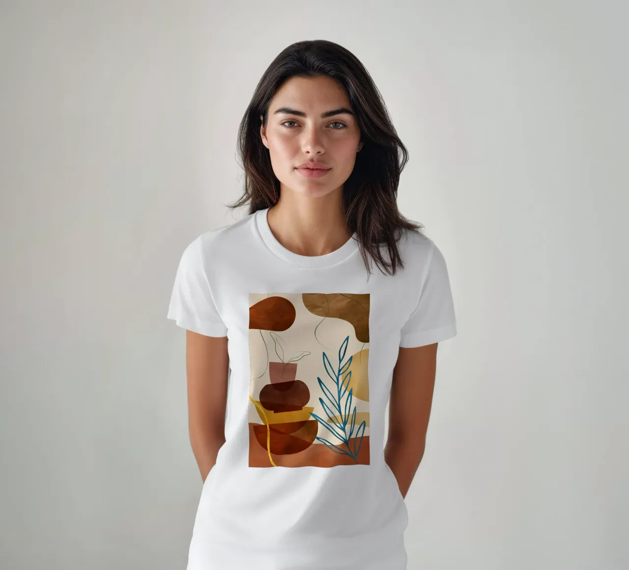 ASTRATTO ORGANICO 05A t-shirt da Rebecca Clark Wyrick