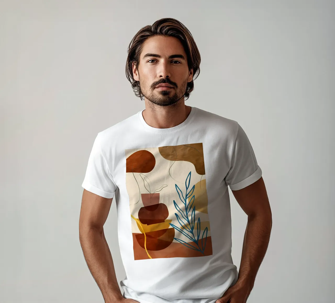 ASTRATTO ORGANICO 05A t-shirt da Rebecca Clark Wyrick
