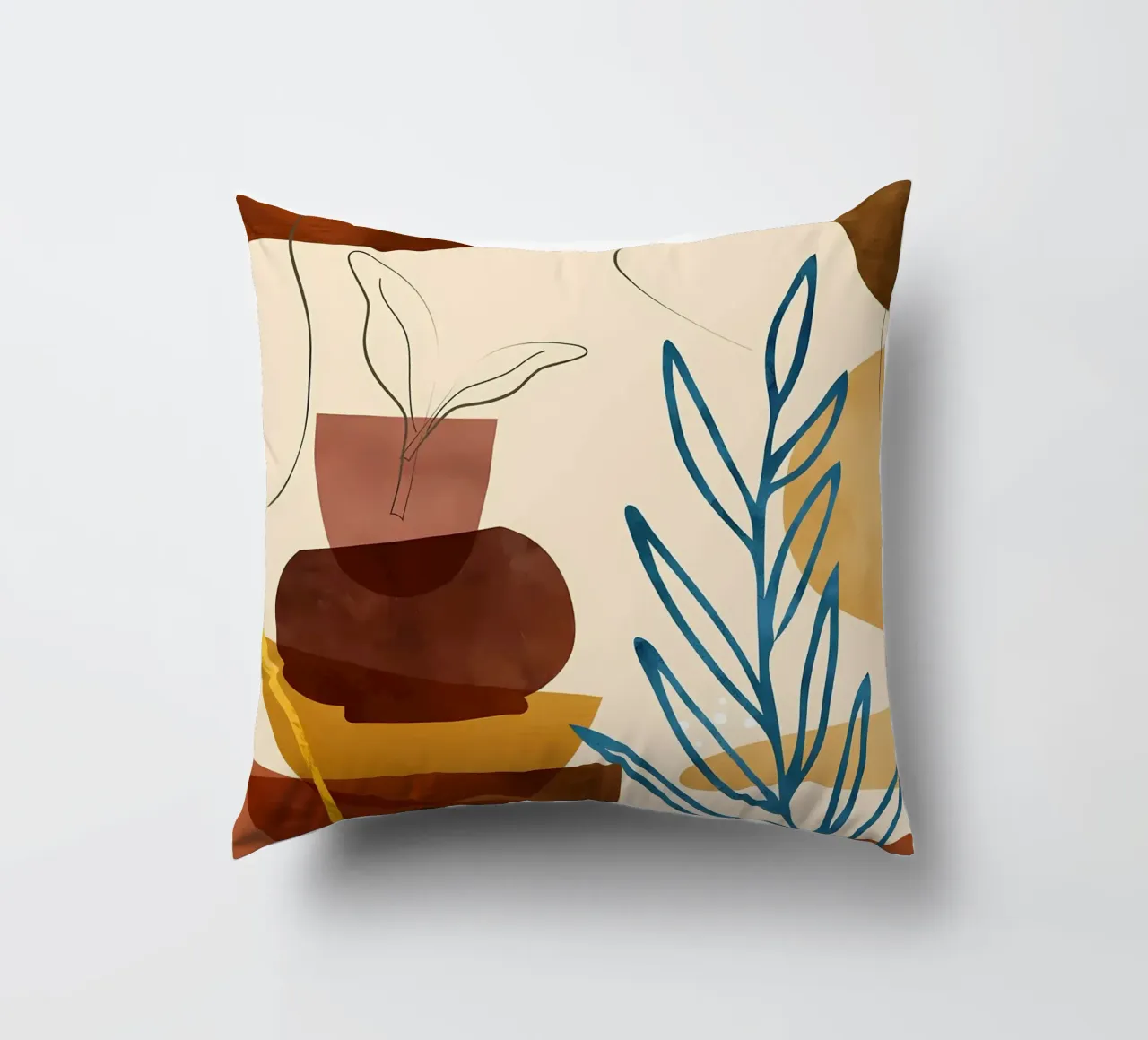 ASTRATTO ORGANICO 05A cuscino da Rebecca Clark Wyrick