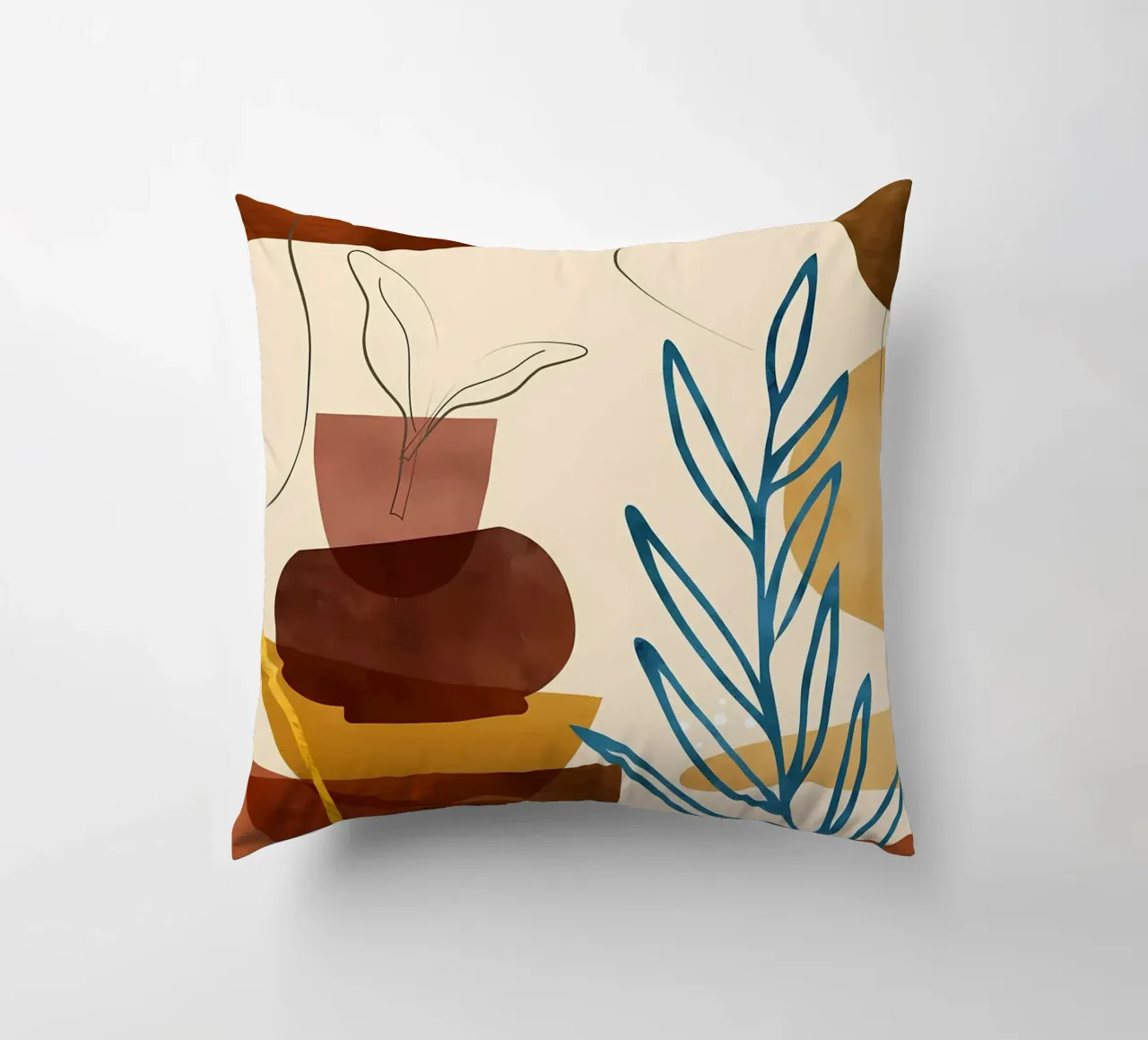 ASTRATTO ORGANICO 05A cuscino da Rebecca Clark Wyrick