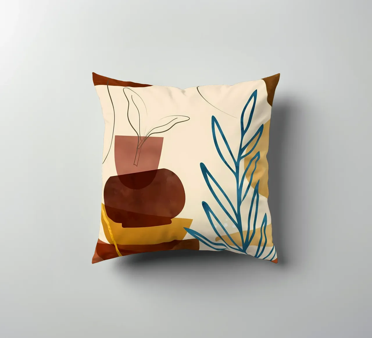 ASTRATTO ORGANICO 05A cuscino da Rebecca Clark Wyrick