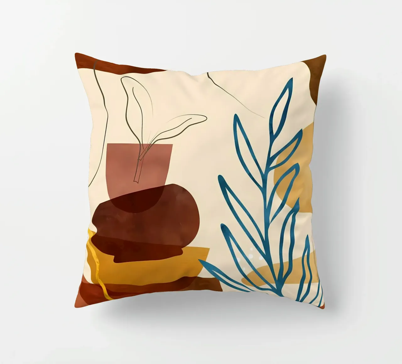 ASTRATTO ORGANICO 05A cuscino da Rebecca Clark Wyrick