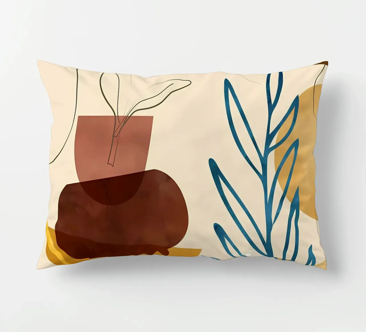 ASTRATTO ORGANICO 05A cuscino da Rebecca Clark Wyrick