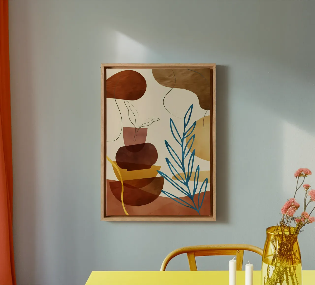 ASTRATTO ORGANICO 05A tela con Cornice a cassetta da Rebecca Clark Wyrick