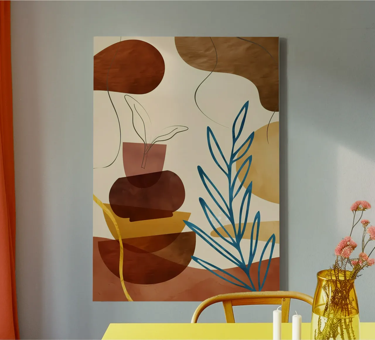 ASTRATTO ORGANICO 05A tela con Cornice a cassetta da Rebecca Clark Wyrick