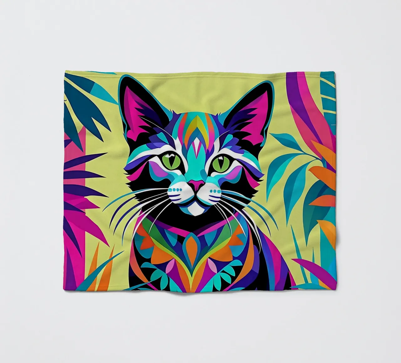 Stile_gatto_E_2 coperta in pile da Tierisch bunt by LK