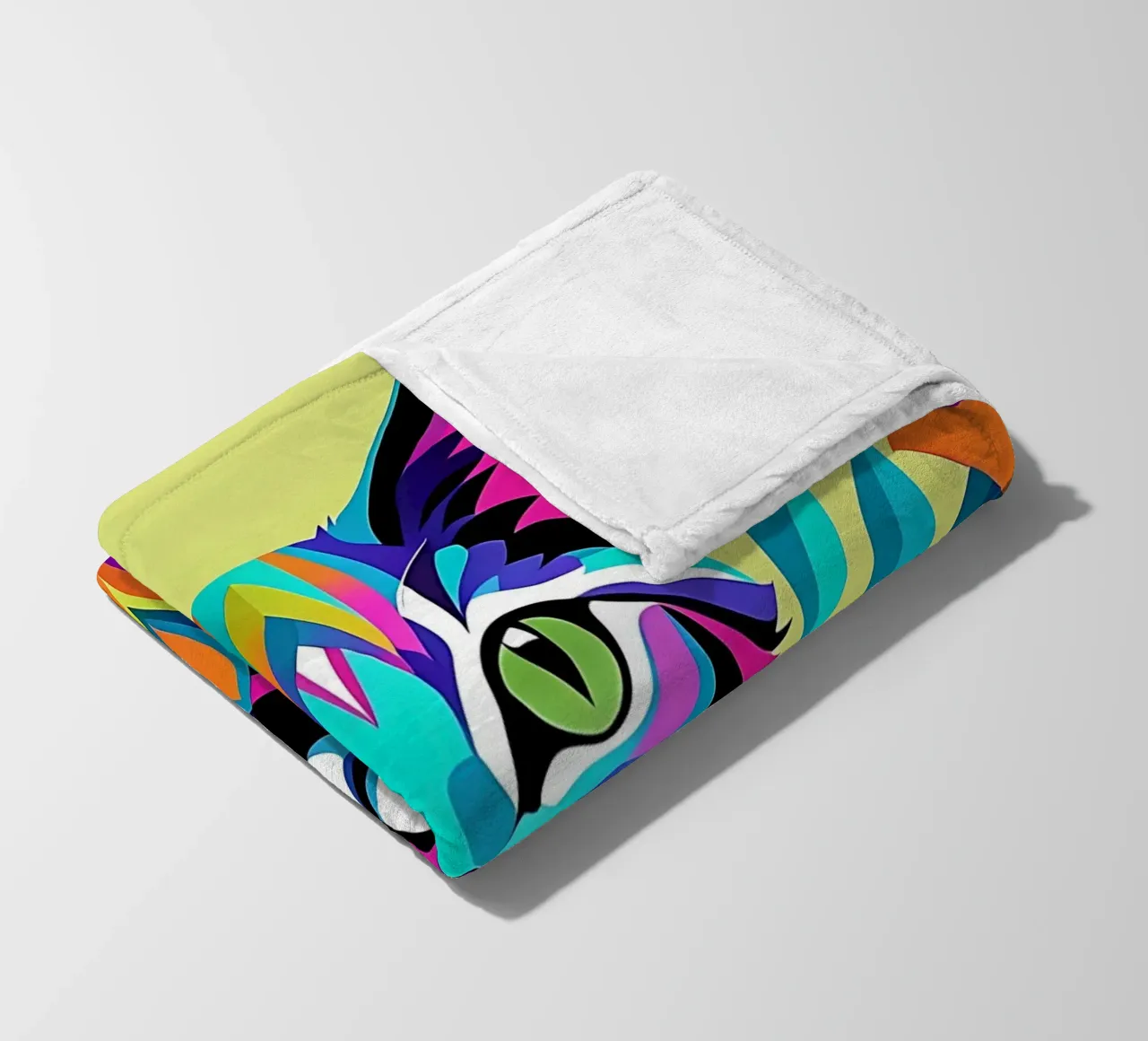 Stile_gatto_E_2 coperta in pile da Tierisch bunt by LK