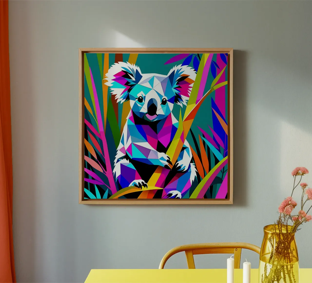 Koala_Stile_E_1 tela con Cornice a cassetta da Tierisch bunt by LK