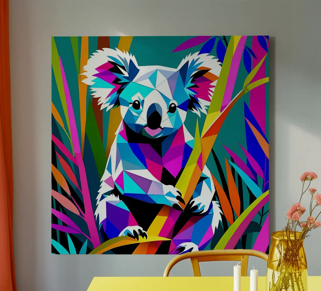 Koala_Stile_E_1 tela con Cornice a cassetta da Tierisch bunt by LK
