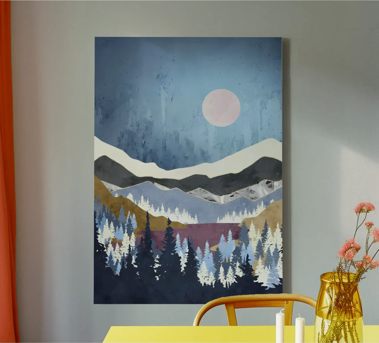Boho Nature Mountains canvas by Albert S Jacob