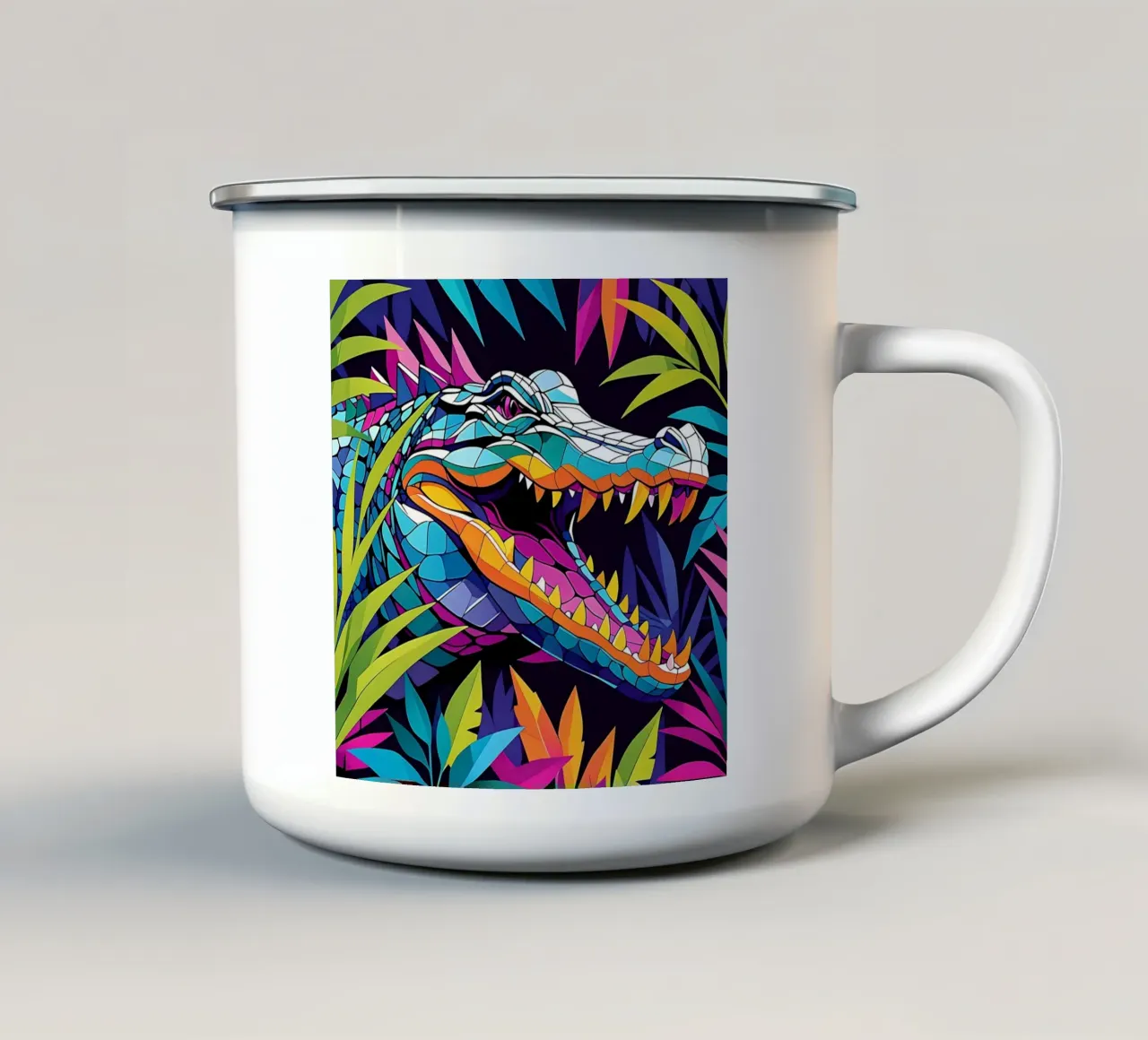 Stile_coccodrillo_E_1 tazza in smalto da Tierisch bunt by LK