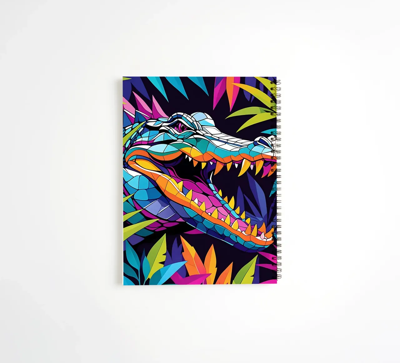 Crocodile_style_E_1 spiral notebook by Tierisch bunt by LK