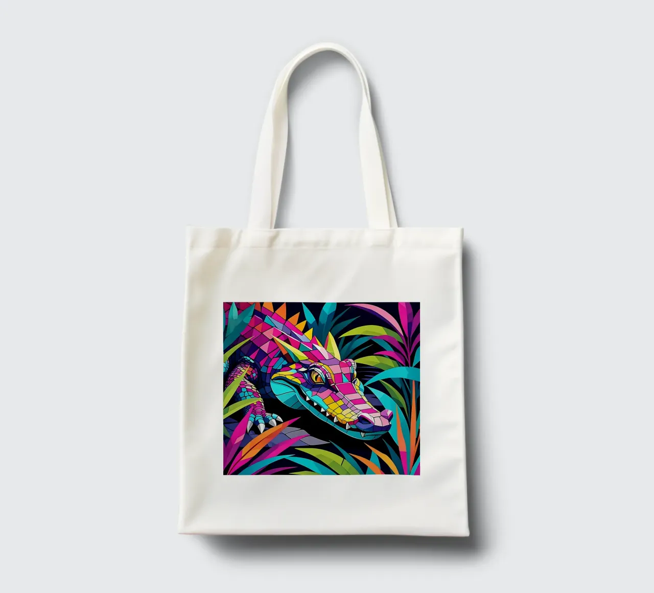 Stile_coccodrillo_E_2 borsa in juta da Tierisch bunt by LK