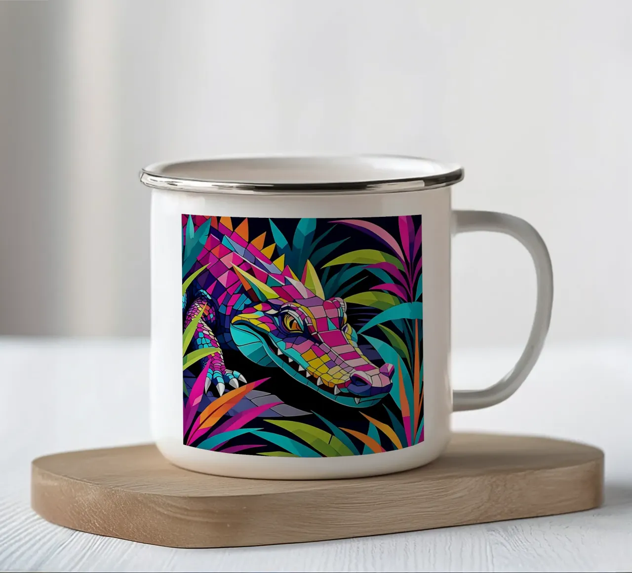 Stile_coccodrillo_E_2 tazza in smalto da Tierisch bunt by LK