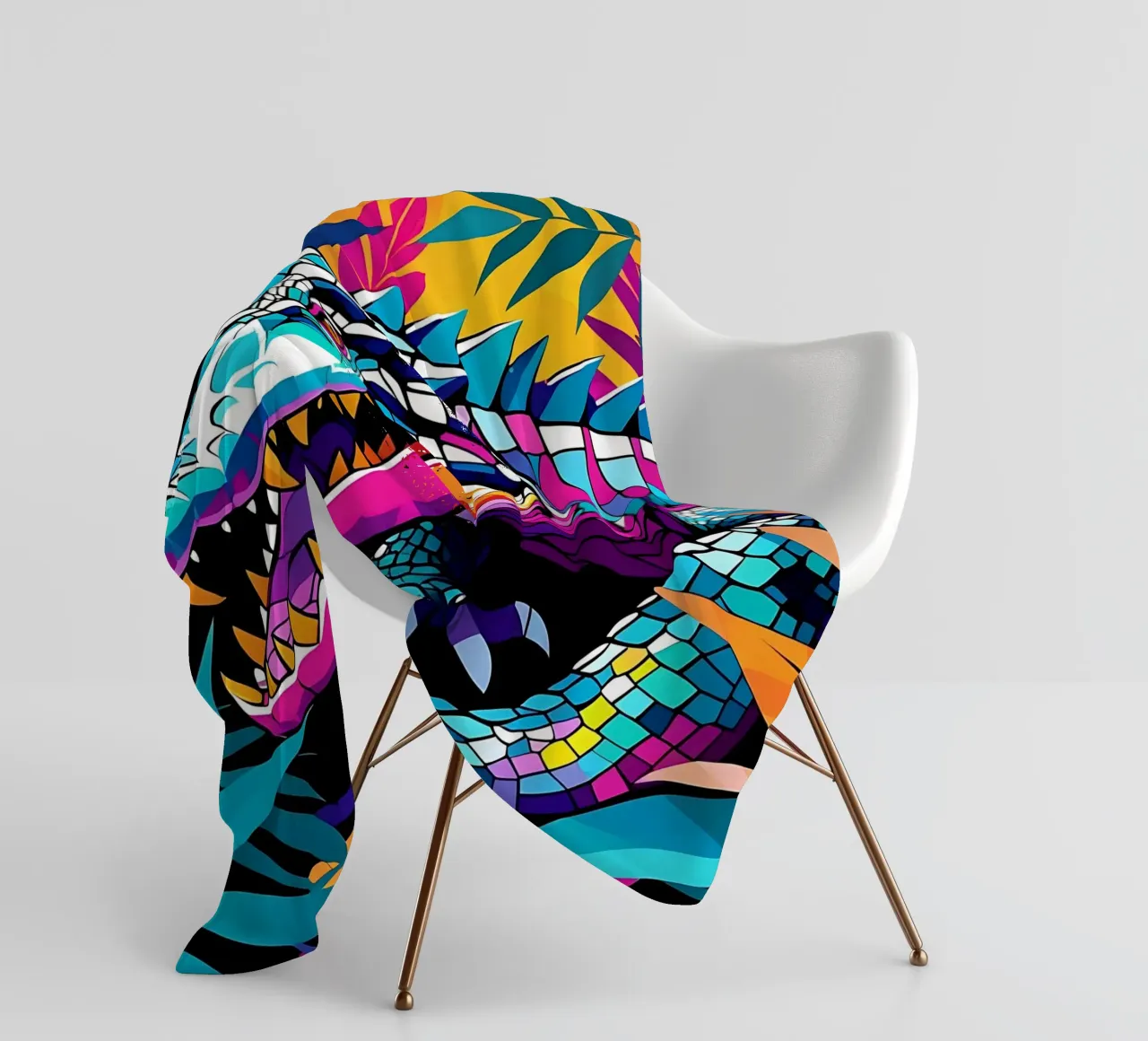 Stile_coccodrillo_E_3 coperta in pile da Tierisch bunt by LK