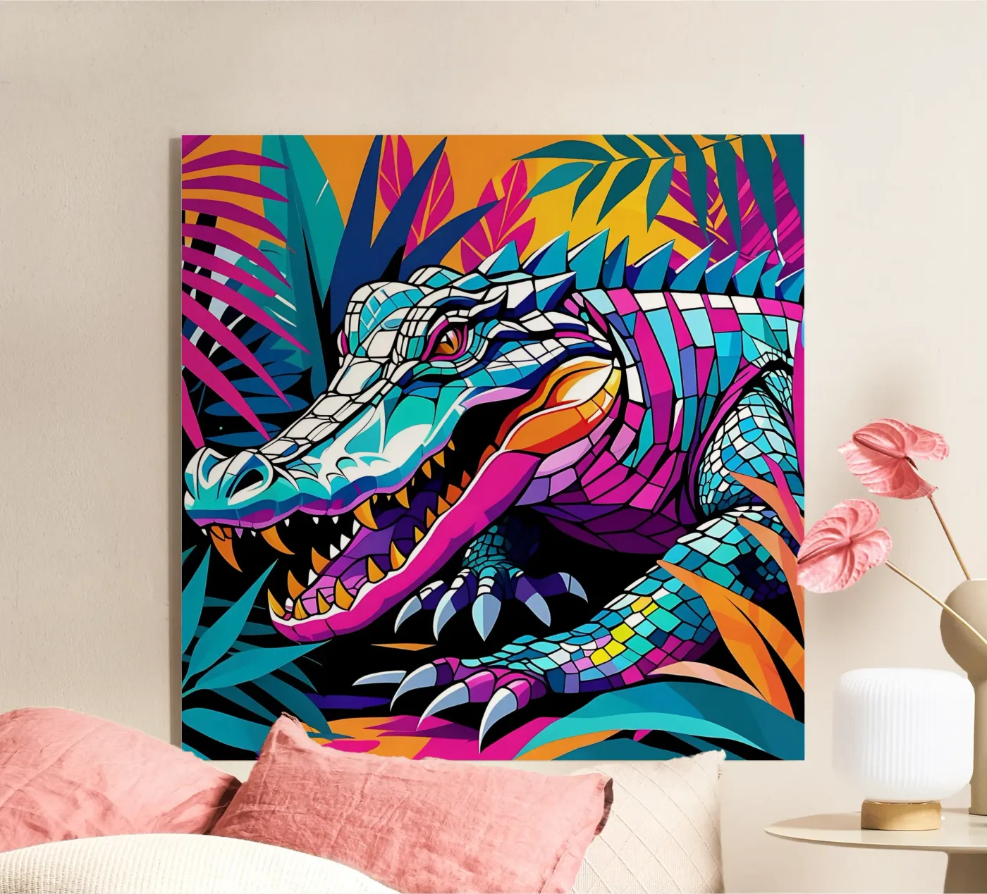 Crocodile_style_E_3 plexiglass da Tierisch bunt by LK