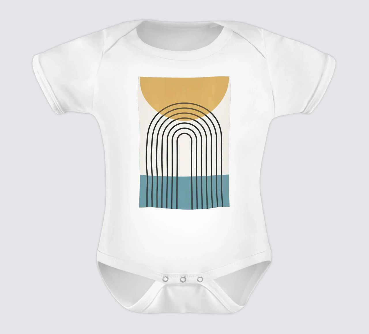 Linee geometriche II body neonato maniche corte da James M Coyle