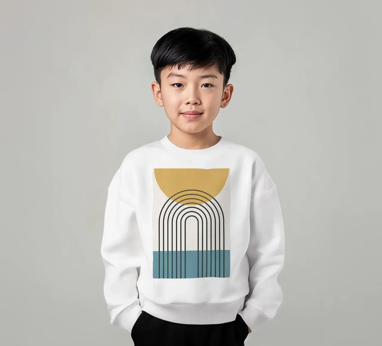 Geometrische lijnen II kinder sweatshirt van James M Coyle