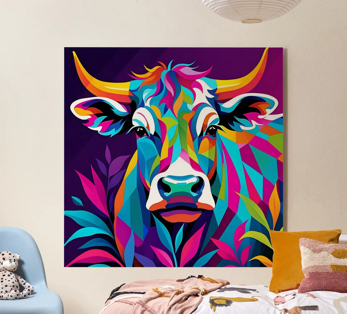 Koe_stijl_E_1 acryl van Tierisch bunt by LK