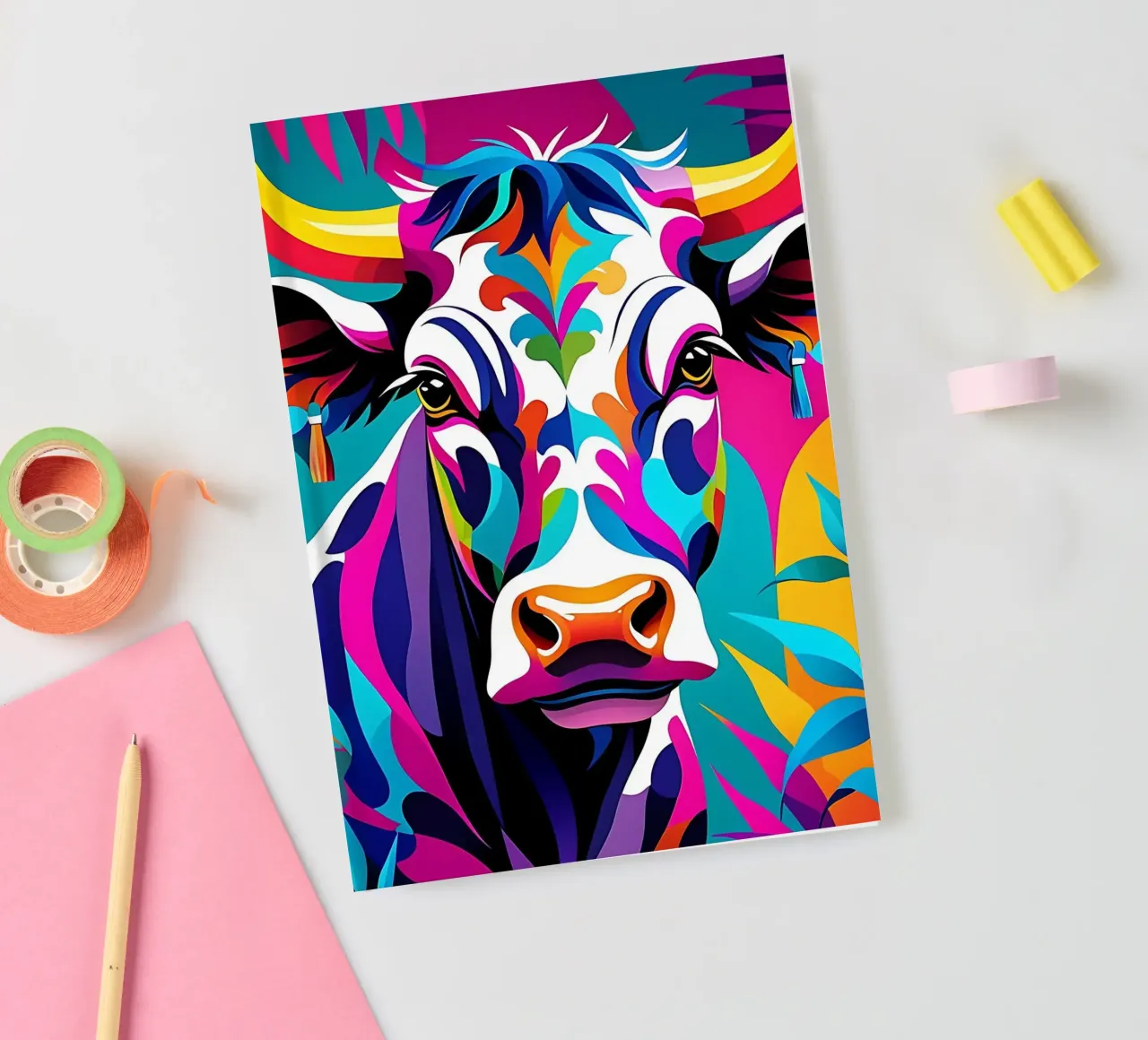 Cow_style_E_3 notebook by Tierisch bunt by LK