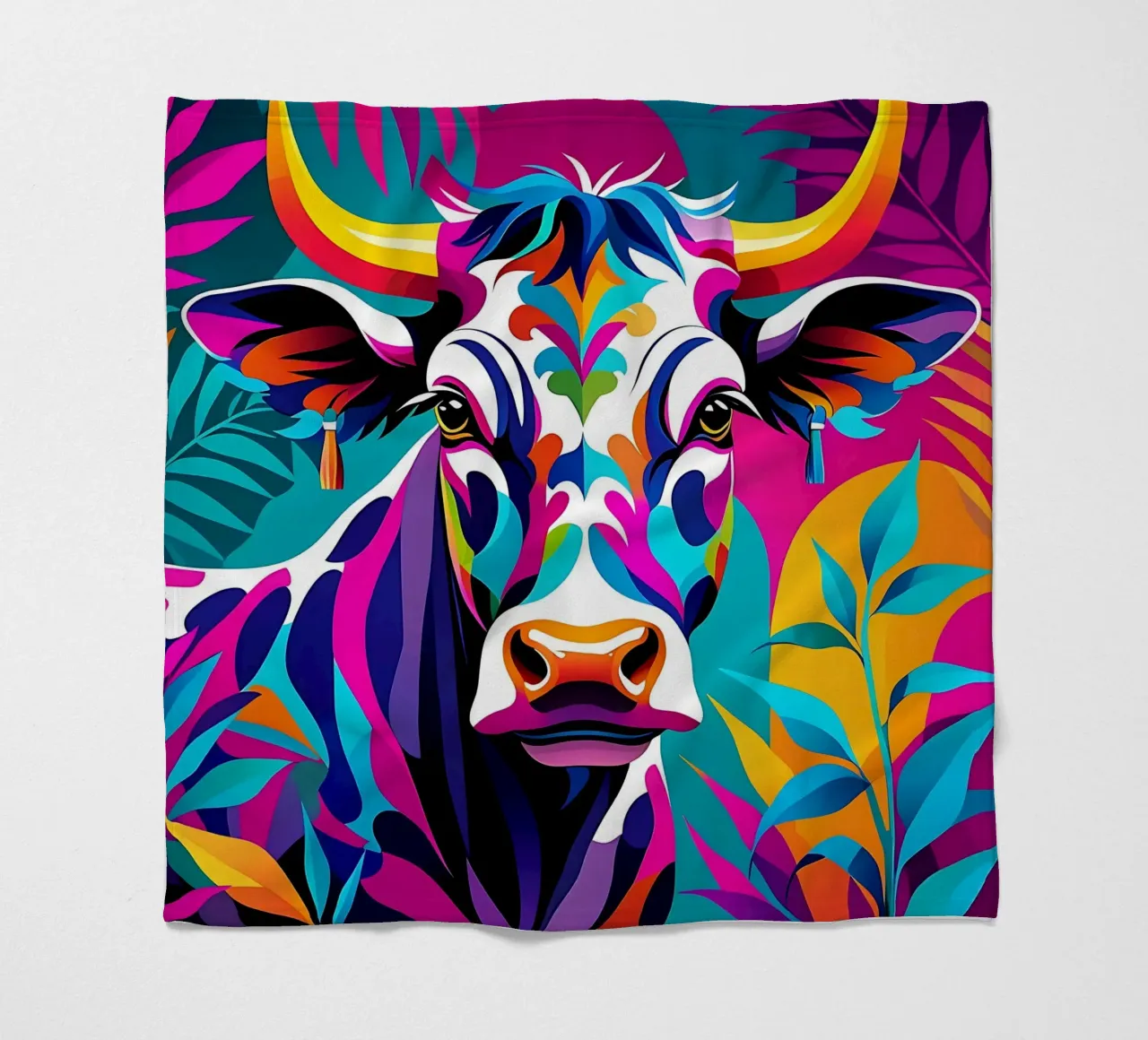 Stile_mucca_E_3 coperta in pile da Tierisch bunt by LK