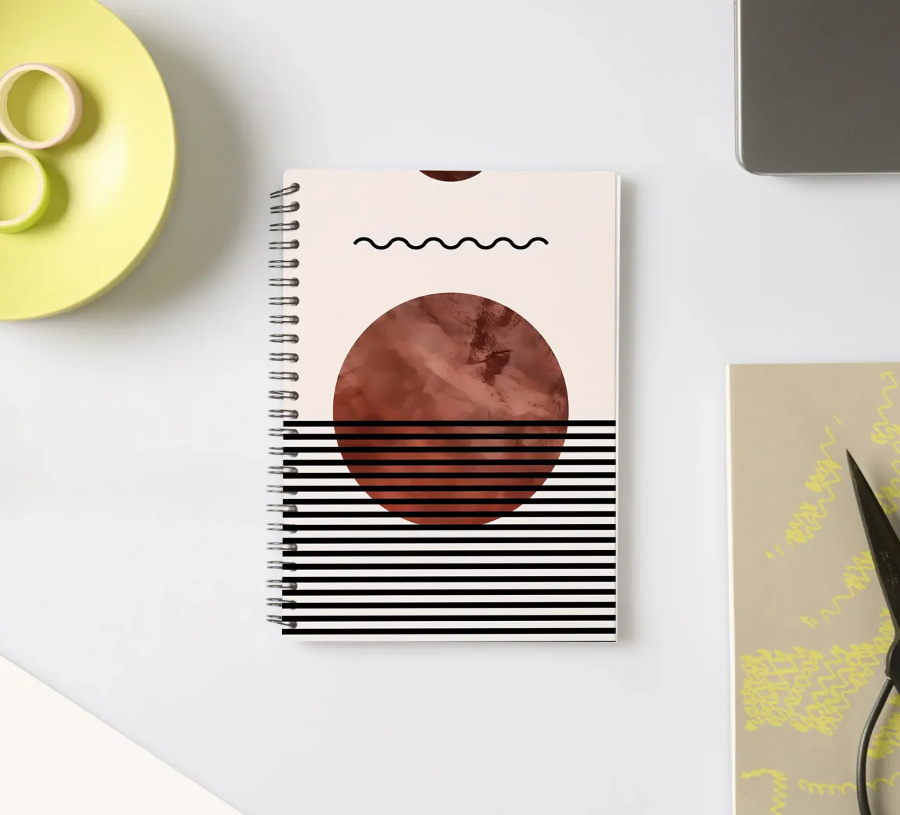Boho Minimalist Elegance spiral notebook by James M Coyle