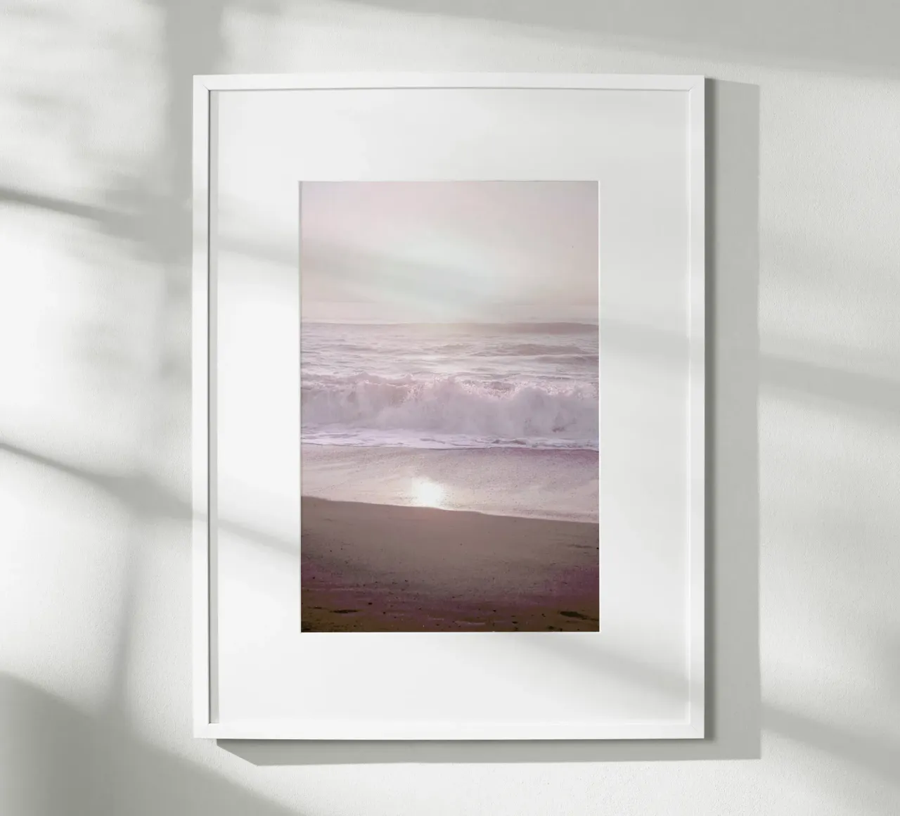 Sunset Halfmoon Bay poster con telaio in legno da Monika Strigel