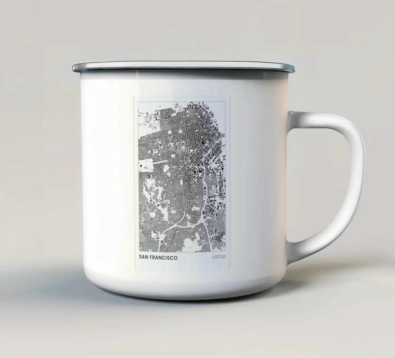 San Francisco tazza in smalto da The Cartography Collection