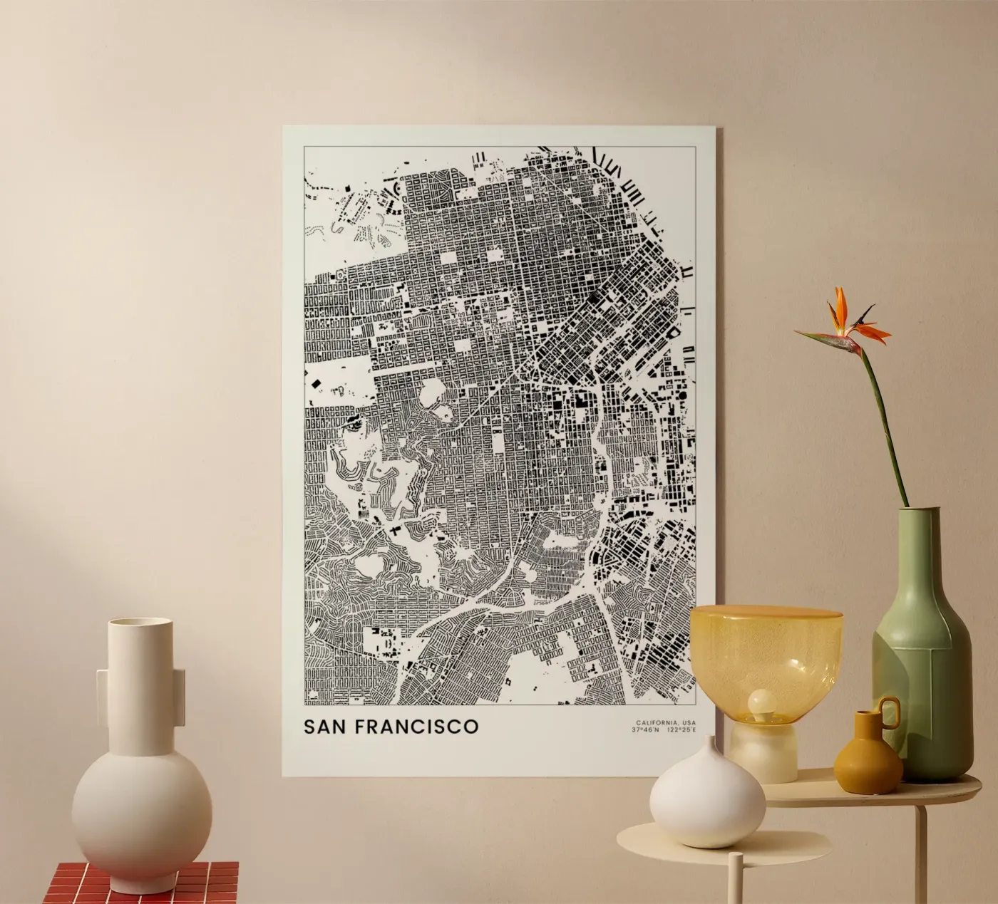 San Francisco plexiglass da The Cartography Collection