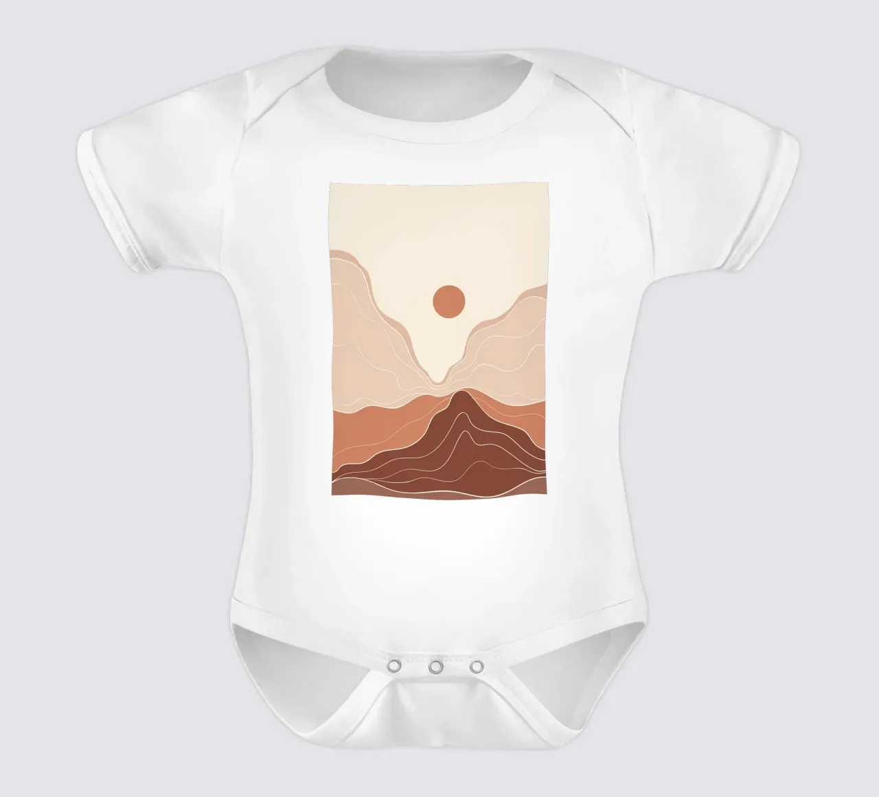Minimal Boho Art short-sleeve baby romper by James M Coyle