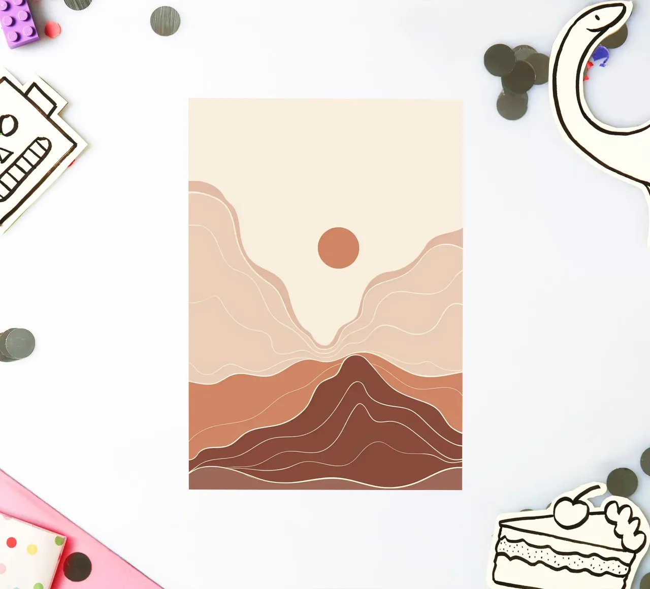 Minimal Boho Art sticker by James M Coyle