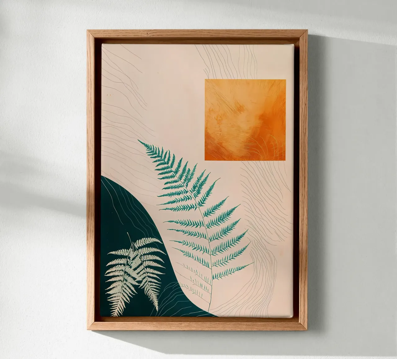 Felce e stampa d'arte astratta tela da Rebecca Clark Wyrick