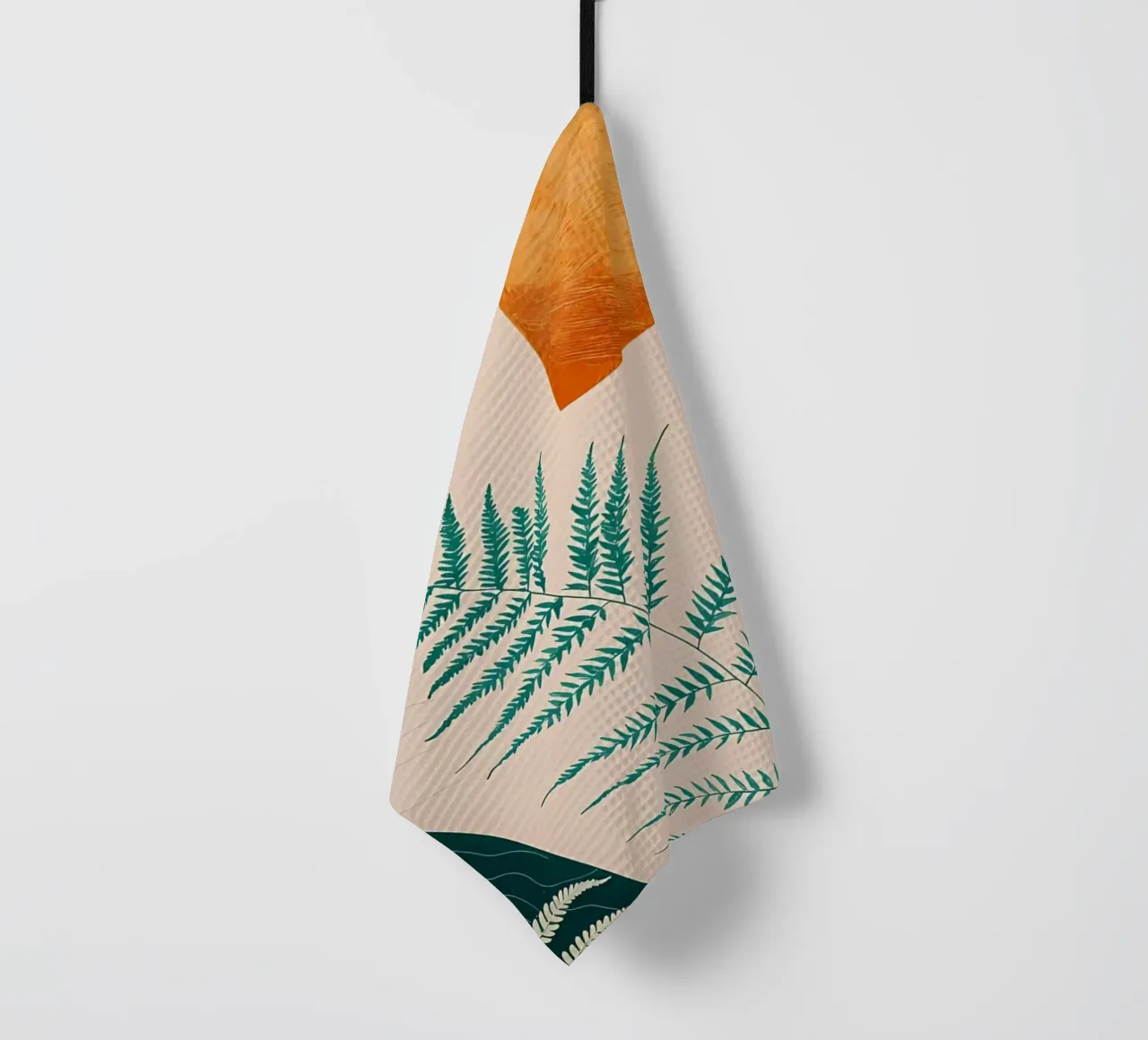 Fern & Abstract Art Print torchon de Rebecca Clark Wyrick