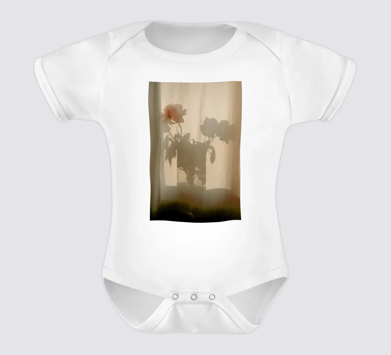 Abstract — Flower Shadow I body neonato maniche corte da Sebastian Hilgetag
