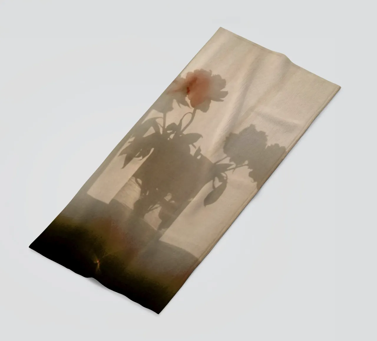 Abstract — Flower Shadow I beach towel by Sebastian Hilgetag