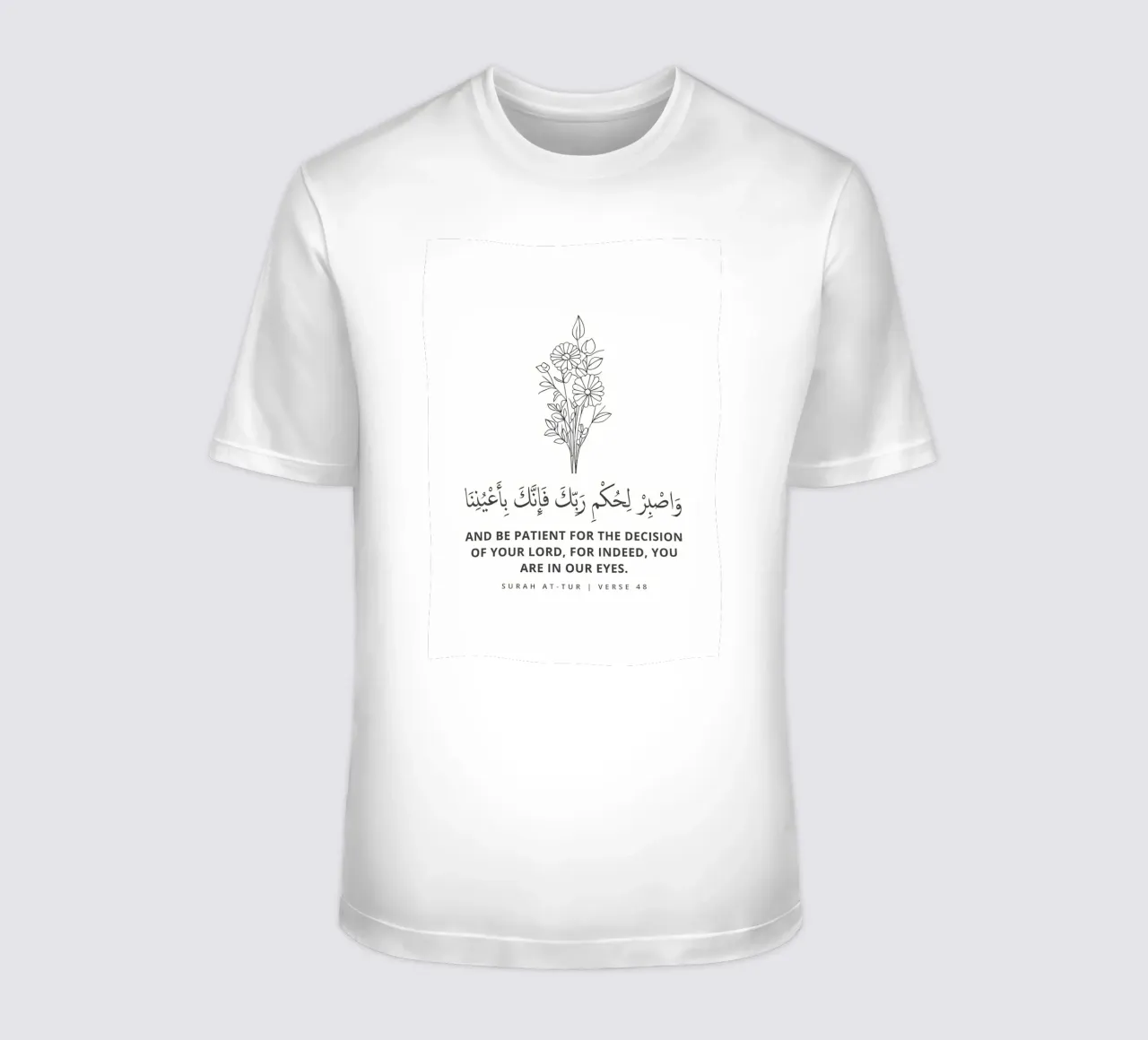 Surah At tur Versetto 48 t-shirt da Albert S Jacob