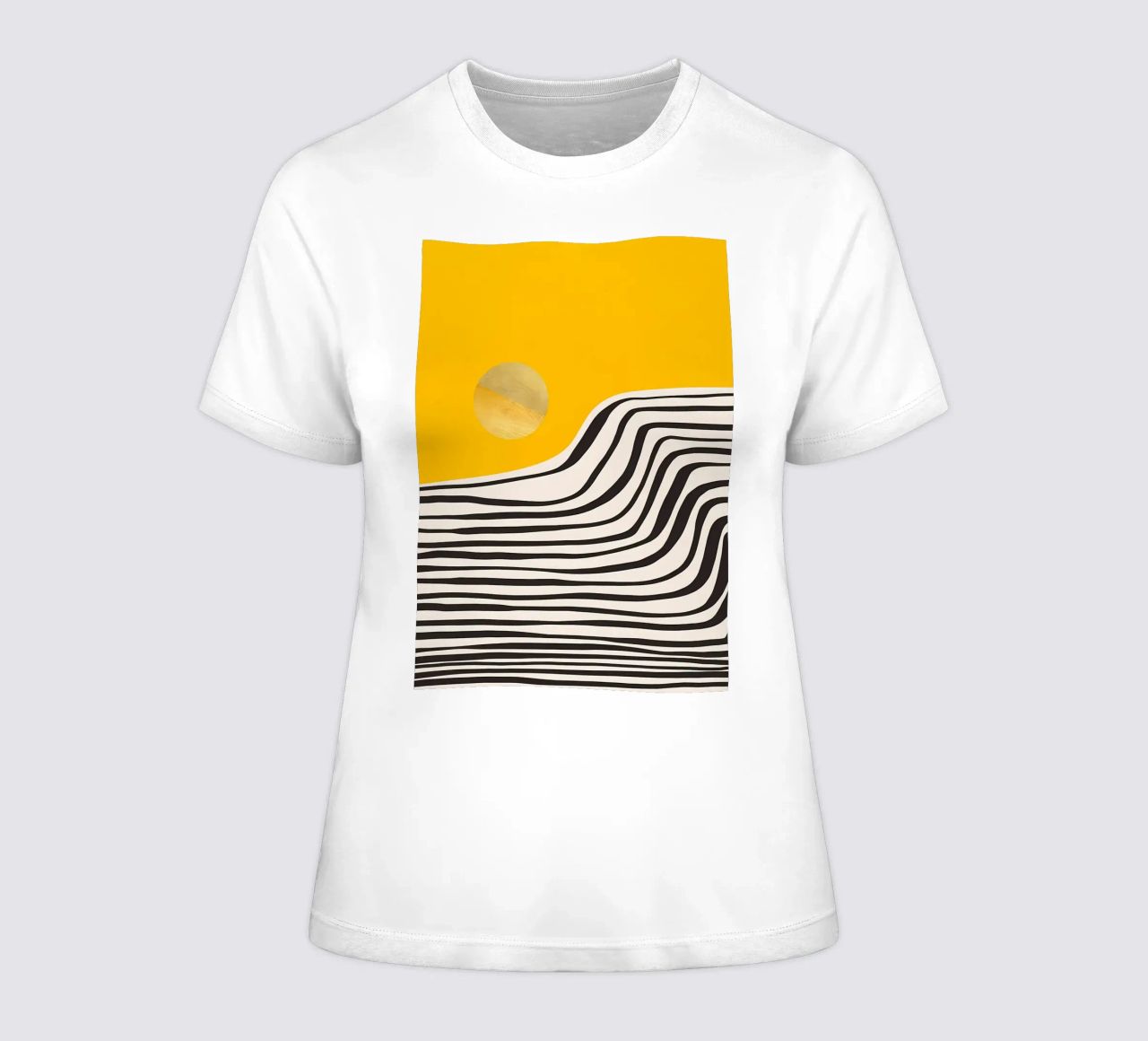 Minimal Abstract View 3 women's fitted t-shirt by James M Coyle