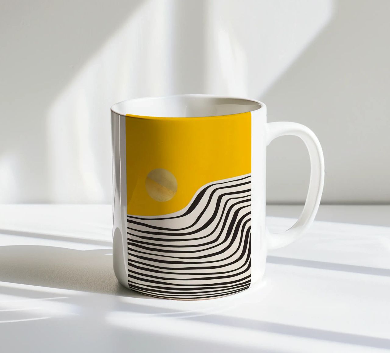 Minimal Abstract View 3 ceramic mug by James M Coyle