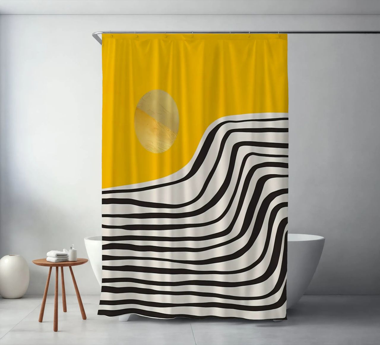 Minimal Abstract View 3 shower curtain by James M Coyle