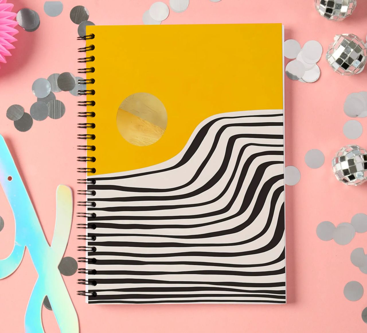 Minimal Abstract View 3 spiral notebook by James M Coyle