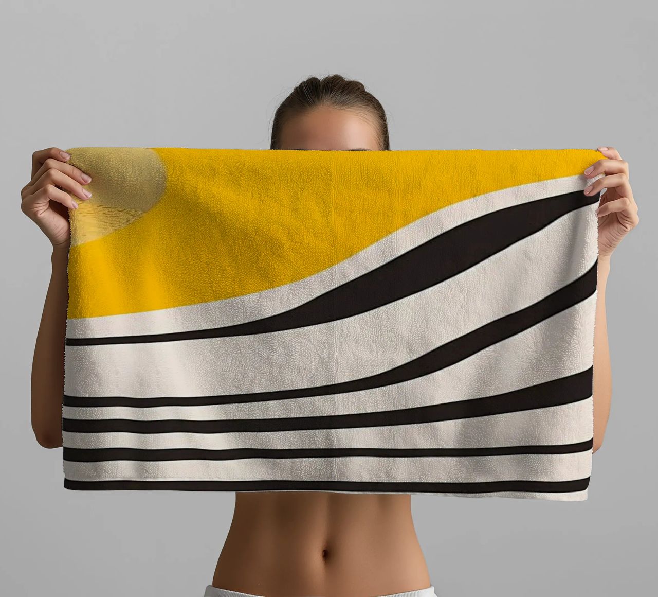 Minimal Abstract View 3 towel by James M Coyle
