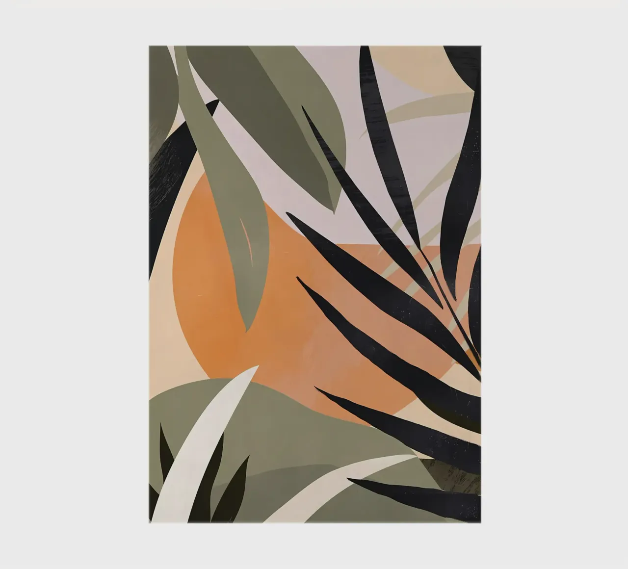 Art abstrait Feuilles tropicales 2 carnet de notes de Rebecca Clark Wyrick