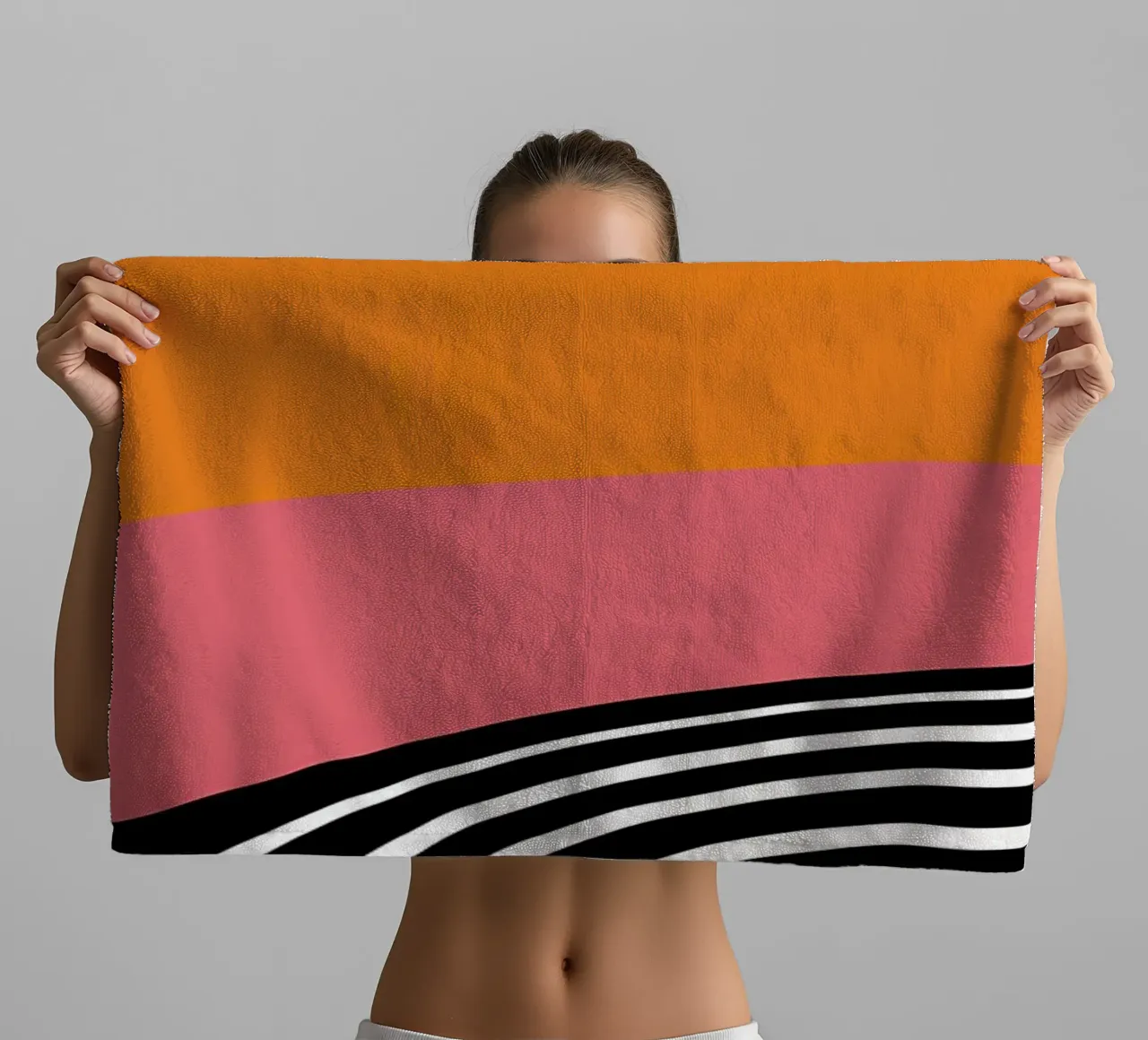 Line minimalist towel by James M Coyle