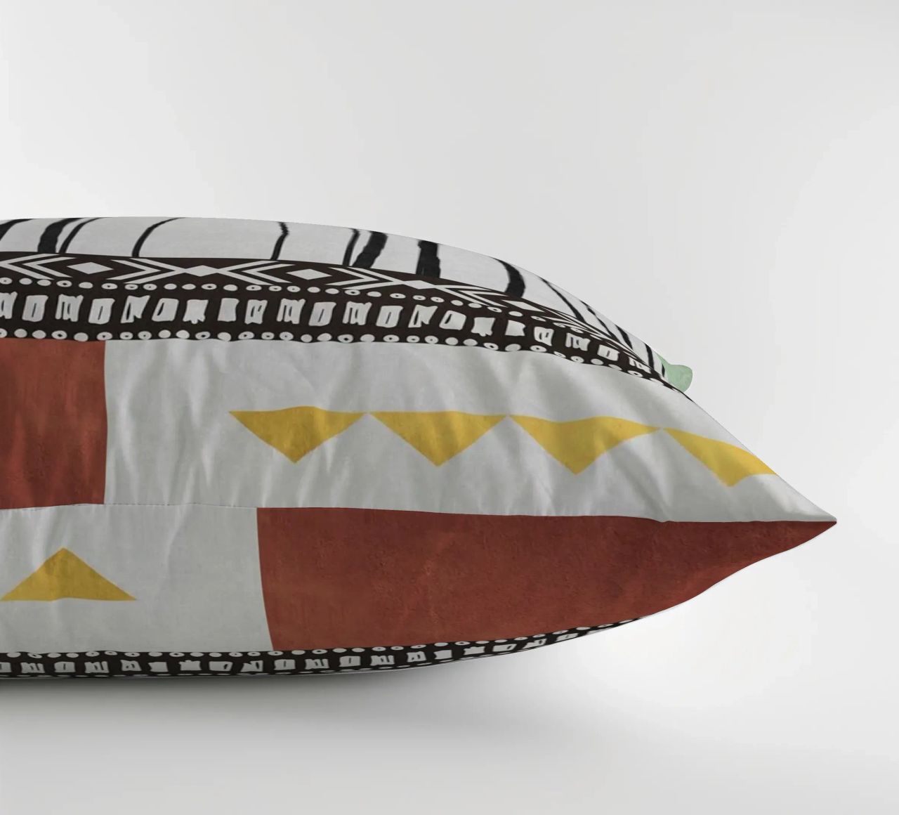Geometric patterns  green cuscino da ramosashop
